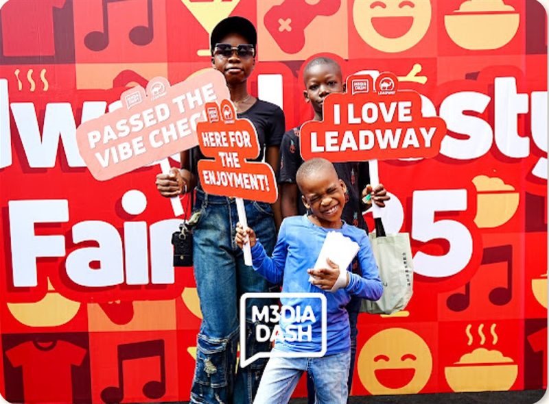 A family enjoying the Leadway Lifestyle Fair