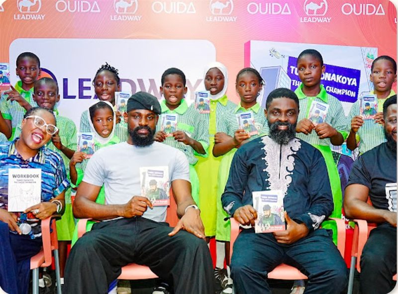 School children and guests celebrating literacy