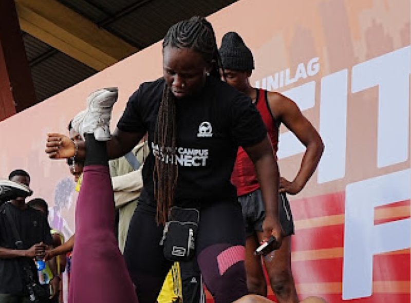 Participants taking part in a community fitness session